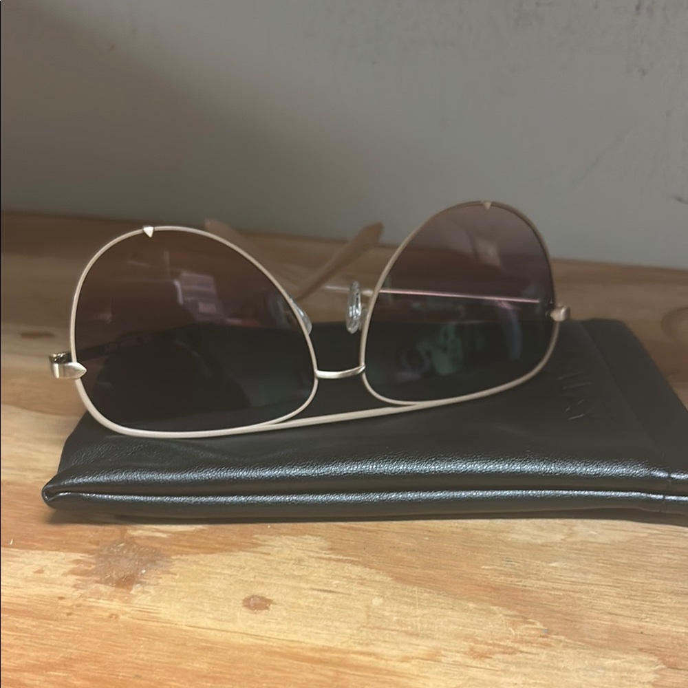 Quay Australia Gold and Black Sunglasses